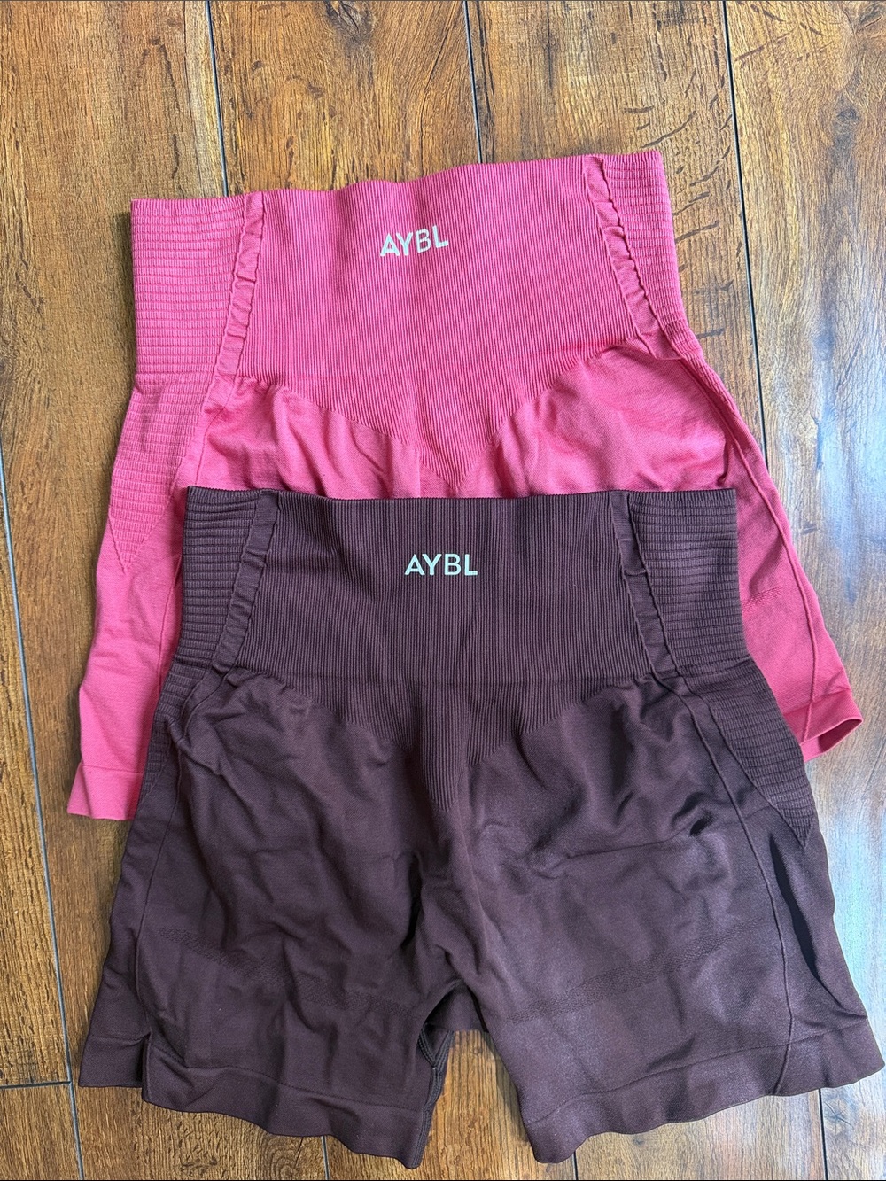 AYBL Kids Active Shorts — Rose Pink & Chocolate Brown